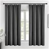 MIULEE Tende Oscuranti per Interni con Fettuccia L 140 x A 175 cm, Tenda Grigio Soggiorno Moderne 2 pezzi, Tenda per Finestra Termica Isolante,Tende Oscurante Finestra Camera da Letto Salotto