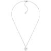 Fossil Collana da donna in acciaio inossidabile con chiusura a moschettone con ciondolo a forma di pentagono rotondo