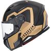 DOBLE XX Shiro Helmets Casco Hunter Telecomando Nero e Oro Completamente Omologato (S 55/56)