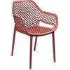 Sedia Aria Armchair Rosso per bar e ristoranti