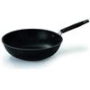 Barazzoni 33 Carati Wok cm 28 Novita Made in Italy Rivestimento Polvere di Diamente Naturale Induzione Nickel Free PFOA Free