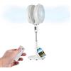 Wintem - Ventilatore a Piantana Doppia Esposizione 50W con 12 Velocità e Timer 15 Ore, Telecomando Incluso, Oscillazione 45°/90°, Altezza Regolabile, Silenzioso per Casa e Ufficio