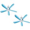 AntDau71® - 2 Pezzi Mini ventilatore da soffitto da 25 Watt con gancio, 5 pale, interruttore On/Off e spina - Portatile, facile da installare, ideale per campeggio, casa, tende, garage - CW985