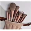 Genérico Set di pennelli da trucco professionali, set di 13 pennelli da trucco con pennello per fondotinta, pennello per trucco, pennello per ombretti, con borsa portatile per donne e ragazze