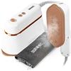 Duronic HS90 WE Mini Ferro da Stiro da viaggio, Mini Ferro da Stiro a vapore 1190W, Steamer verticale portatile da viaggio con accessori, Ferro a Vapore per lavori di Cucito Sartoria, Quilting, Bianco