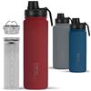 720°DGREE Borraccia termica 710ml "noLimit" + Infusore Frutta - Ermetica, adatta a bevande gassate - Tappo a vite - Ideale per bambini, scuola, ufficio, fitness e outdoor