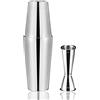 Anfly Shaker Boston,Shaker Cocktail 750ml 600ml Anfly Shaker Cocktail Set in Acciaio Inox Inossidabile Jigger Misurino Graduato 60ml 30ml,Kit Cocktail Shaker Tin on Tin