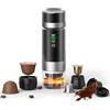Winwj Macchina da Caffè Espresso Elettrica Portatile, Caffettiera da Viaggio 20 Bar per il Campeggio, Auto-Riscaldante, 3 in 1 Compatibile con caffe Macinato e Capsule NS, Serbatoio Dell'acqua da 80 ml
