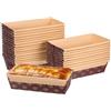 Amosfun 25pezzi Teglie Di Carta Per Pane Da Forno Vassoi Rettangolari Per Torte Fodere Usa E Getta E Pratiche Per Dessert E Antipasti