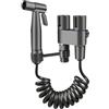 NAKIHOUSE Doccetta per WC in acciaio inox, bidet con doppia valvola, erogatore per rubinetto, tubo per animale, grigio