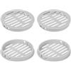 QUARKZMAN Tonda Griglia Aerazione 3, 8Pz Grigio Chiaro Plastica 80mm Copertura Prese Aria - Griglia Ventilazione Circolare - Aria Facili per Bagno, Casa, Ufficio, Armadio, Guardaroba