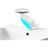 MocArt Rubinetto da bagno allungabile con illuminazione multicolore, 4 modalità, girevole a 360°, cartuccia in ceramica, attacco 3/8 pollici (bianco elegante)
