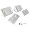 Corner Brace (Confezione da 20 pezzi) Giunto angolare 44 x 20 mm in plastica Staffe a 90 gradi Staffe Piastre Viti incluse