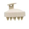 DD UNLIMITED Spazzola massaggiante per cuoio capelluto spazzola shampoo, spazzola per doccia, esfoliante, massaggiatore, con plettri in silicone, fibra di grano, biodegradabile (Massaggiator-BEIGE)