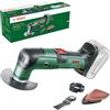 Bosch utensile multifunzione a batteria UniversalMulti 18V-32 per segatura, taglio, levigatura; 1x lama; 1x lama da taglio; 1x platorello; 6x fogli abrasivi; 1x arresto di profondità; senza batteria