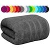 EDB Telo da bagno extra large, 100 x 200 cm, da bagno di grandi dimensioni, XXL, super morbidi, 100% cotone egiziano, asciugamano da spiaggia avvolto nel corpo, 600 g/m² (colore grigio antracite, 1)
