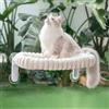 GUUSII HOME Amaca Gatto Finestra Pieghevole Amaca per Gatti Grande Sospeso con Ventosa Cuccia Letto Gattini Interno Fino a 18kg Tappetino Reversibile Facile da Montare 54 * 30cm (Bianco, M)
