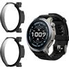 Funrae Custodia Compatibile con Amazfit Balance 2 [2 Pezzi], Cover Protettiva Telaio Rigida PC [Con Vetro Temperato] HD Clear Anti-Graffio Protezione Case - Nero