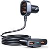 JOYROOM JR Caricabatteria da auto multiporta | Accendisigari | 3+2 | Per passeggeri | 5 porte USB | Universale