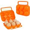 TREABEAR Cartone per uova Portatile TREABEAR, PortauovaPlastica,Portauova Pieghevole per Frigorifero, Cartone per uova da Campeggio, 6 Cartoni per uova in Plastica a reticolo, Cartone per uova da Campeggio con
