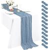 Pesonlook Confezione da 12 runner da tavola in garza bohémien, 53 x 300 cm, stile rustico, romantico, lungo, per feste di nozze, addio al nubilato, decorazioni natalizie