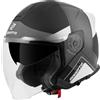 Bogotto H586 City-B Casco Jet, nero opaco/grigio/bianco, L
