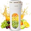 Colexy Frullatore Portatile, Shake Mixer, 340ML Frullatore Smoothie Blender Mixer Bottle Smoothie Maker, Mini Frullatore Personale Multifunzionale per Spremute Fresche Miscelatore USB Ricabile (Bianco)