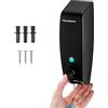 Avilia Dispenser Sapone da Parete con 1 Scomparto Nero 450ml - Dispenser da Muro Elegante e Moderno per Bagno - Ideale per Sapone - Erogatore Sapone Liquido Preciso e Facile