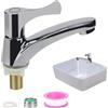 XCDMJ Piccolo rubinetto per gli ospiti, in acciaio inox, per WC, per gli ospiti, rubinetto dell'acqua fredda, rubinetto per acqua fredda, rubinetto monocomando per bagno, piccolo rubinetto per acqua fredda