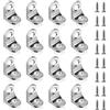 YEYIT 16pcs Staffe di Supporto per Mensola in Vetro in Vetro Staffe per Mensole in Vetro Staffa in Vetro Fissaggio ad Angolo Retto con Base a Ventosa, Vite
