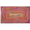 RAJRANG BRINGING RAJASTHAN TO YOU Tappeto rettangolare Chindi Tappeto in cotone per interni ed esterni. - 152 x 91 cm.