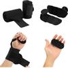 FIDWALL Set di 4 protezioni per le mani per fitness, 2 guanti antiscivolo e 2 polsiere, gomma ergonomica per sollevamento pesi, allenamento in palestra, sollievo dal dolore