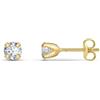 Amberta Allure Orecchini a Bottone da Donna in Oro Giallo 9ct con Zircone: 3.75 mm