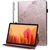 GLANDOTU Custodia per Samsung Galaxy Tab S6 10.5 2019 Tablet Custodia protettiva con pennino capacitivo - Ultra Sottile Stand Flip Cover in pelle PU Samsung Tab S6 10.5 pollici (oro rosa)