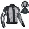 A-Pro, Giacca per motocicletta, estiva, con rete mesh, RaceTouring, con protezione CE, Grigia, taglia M