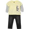 Levi's Kids LVB 2FER Skater Denim Set 6EJ099 Impostare, Luminary Green, 3 Months Bimbo