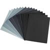 Carehabi 16 pezzi Set di carta vetrata Fein 5000 4000 3000 2000 1500 1200 1000 800 carta abrasiva bagnata e asciutta per auto, mobili in legno, metallo, pietra, vernice, vetro, 23 x 28 cm