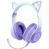 Sendowtek Cuffie Bluetooth per Bambini, Sopra l'orecchio con Luci Lampeggianti Microfono Staccabile Cuffie Senza fili per Adulti Ragazze Telefoni Tablet