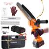 Grenintol Mini Motosega a Batteria, 8 Pollici, 1000W Motore Brushless, 6000mAh/24V, Mini Motosega Portatile,Sega Potatura,Oliatore Automatico,Blocco di Sicurezza, Adatta per Taglio Legno e Giardini