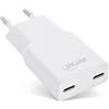 InLine Caricatore USB-C ultra compatto, 2 porte, 30 W, caricabatterie rapido, Power Delivery, PPS, alimentatore/adattatore per iPhone/Pro/mini, iPad, pixel, Samsung e altro, bianco, 31509C