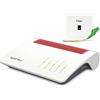 AVM Fritz!Box 5590 Fiber Edition International | Mesh Master | Wi-Fi 6 | 2400 Mbit/s (5 GHz) + 1200 Mbit/s (2,4 GHz) | 2,5 Gigabit LAN | 4 X Gigabit LAN | 2 X USB 3.0 | AON + GPON