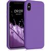 kwmobile Custodia Compatibile con Apple iPhone X Cover - Back Case per Smartphone in Silicone TPU - Protezione Gommata - viola ametista