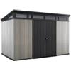 Keter Casetta da giardino keter artisan 11x7 in duotech colore grigio con porta battente doppia 342x218x226 cm