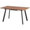 Tavolo allungabile wilder nero e legno, 140-180x80x76 cm