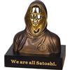 HumblePleb Fatto a mano 6 pollici BTC Satoshi Nakamoto Figura Resina Bitcoin Statua Finitura Bronzo Regalo per Bitcoiner