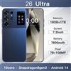 LenO Nuovo 26 Ultra Smartphone 16GB 1TB FHD da 7,3 pollici Android 14 Snapdragon 8Gen3 7800mAh Batteria 108MP Doppia fotocamera Doppia scheda SIM - Arancione