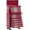 HomCom Carrello Cassettiera Porta Utensili per officina, rosso, 61.5x33x113cm
