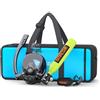 SMACO Mini Bombola Sub con Maschera Subacquea,0.5L Bombola Subacquea con Maschera da Snorkeling Piccola Mini Scuba Tank Portatile Bombole Aria Sub Ricaricabile Bombola Immersioni S300Plus