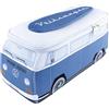 BRISA VW Collection - T2 Bus Pulmino Beauty Case da Viaggio | Volkswagen Trousse Porta Cosmetici, Neoprene Idrorepellente, Gancio, 4 Tasche a Rete, Blu Grande
