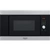 HOTPOINT ARISTON MF20G IX HA FORNO A MICROONDE DA INCASSO 20LT 80 WATT GRILL IN VETRO NERO E INOX